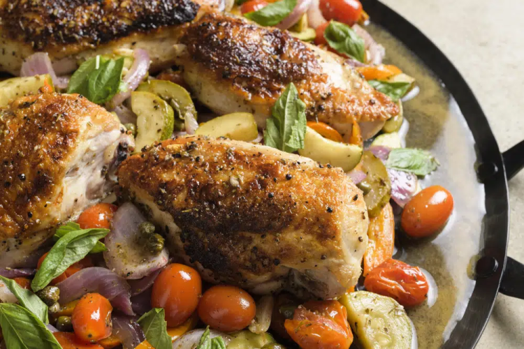 Effortless Provencal-Inspired Chicken Breast Dinner Served in One Skillet